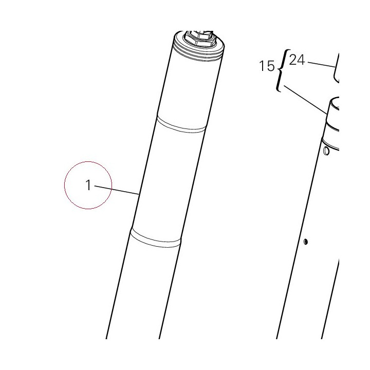 Fork leg assembly, right 34420811A