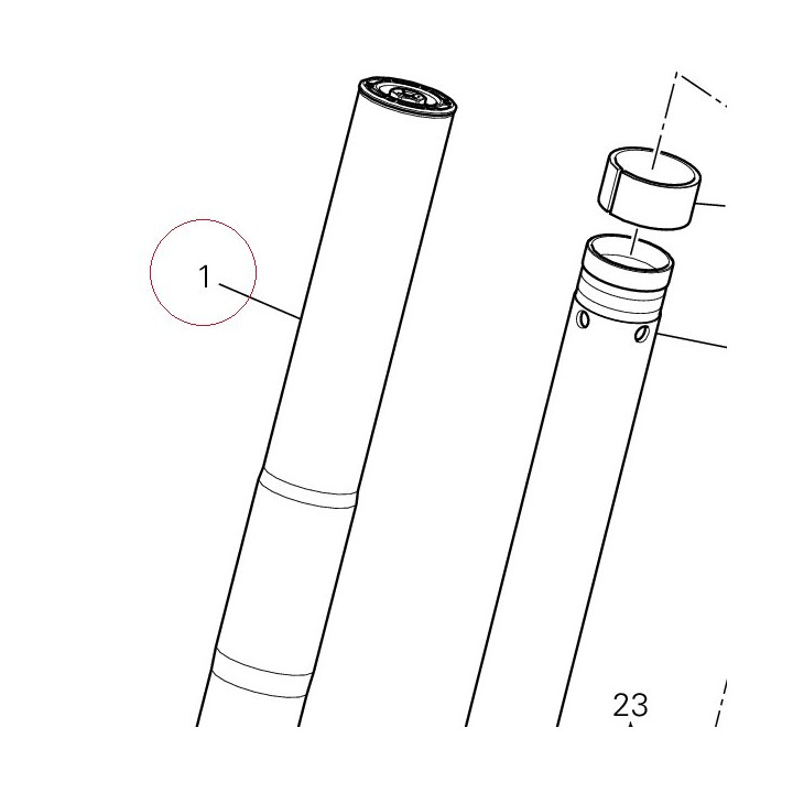 Right fork leg assembly 34420831A