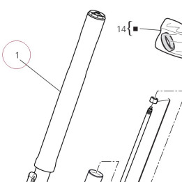 Fork leg assembly, right 34420871A