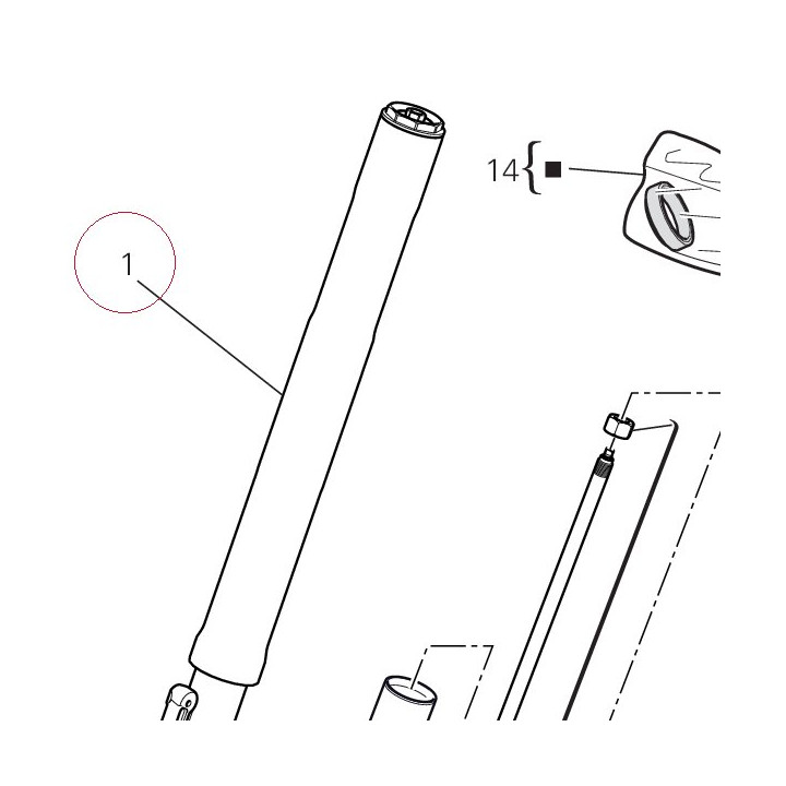 Fork leg assembly, right 34420871A
