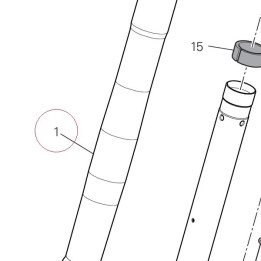 Right fork leg assembly 34420901A