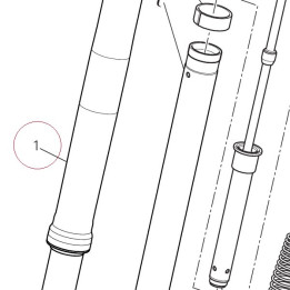 Fork leg assembly, right 34420951A