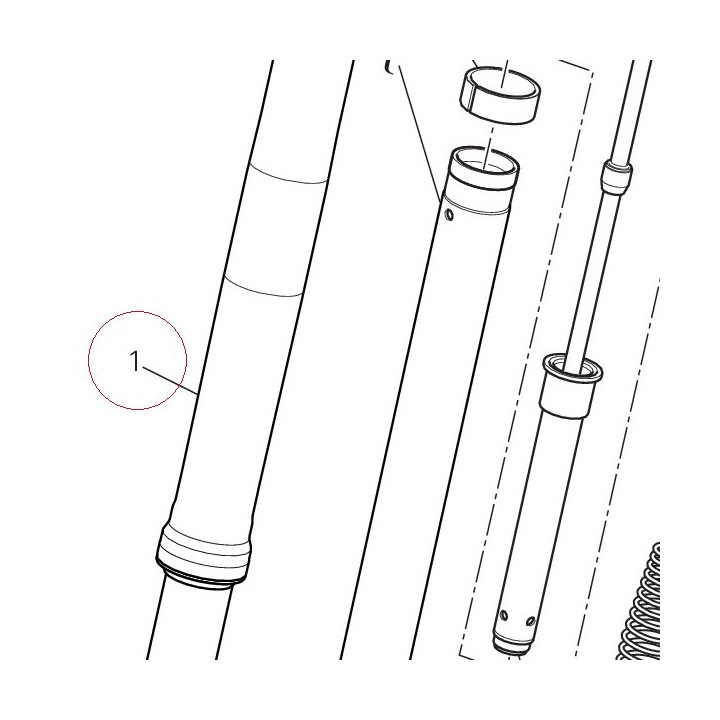 Fork leg assembly, right 34420951A