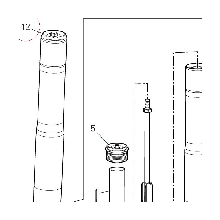 Right fork leg assembly 34421225A