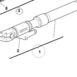 Fork leg assembly, left 34520091A