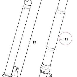 Fork leg assembly, left 34520101A