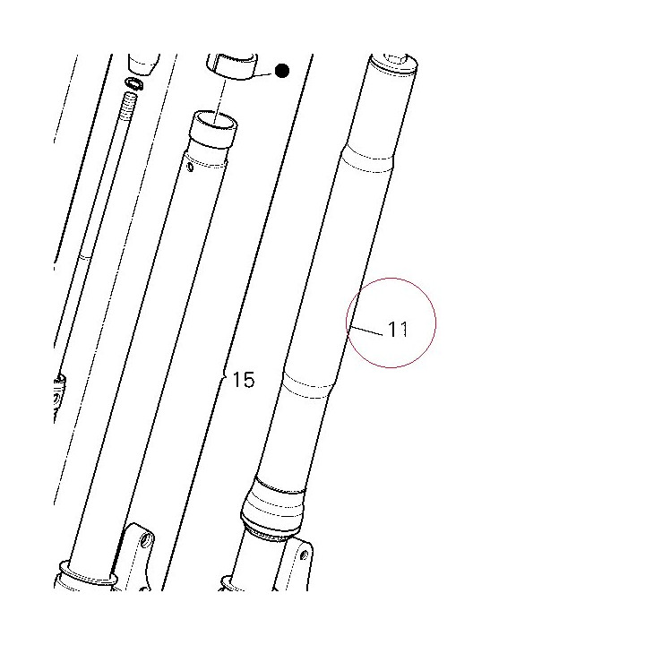 Fork leg assembly, left 34520102AB