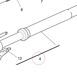 Fork leg assembly, left 34520111A