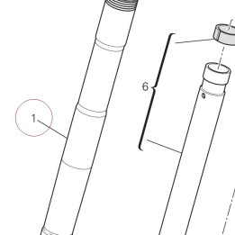 Fork leg assembly, right 34520161B