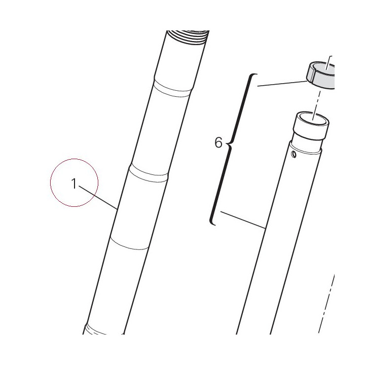 Fork leg assembly, right 34520161B