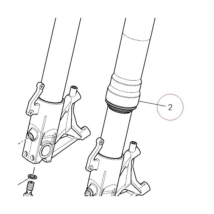 Left fork leg assembly 34520201AB