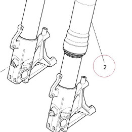 Fork leg assembly, left 34520251A