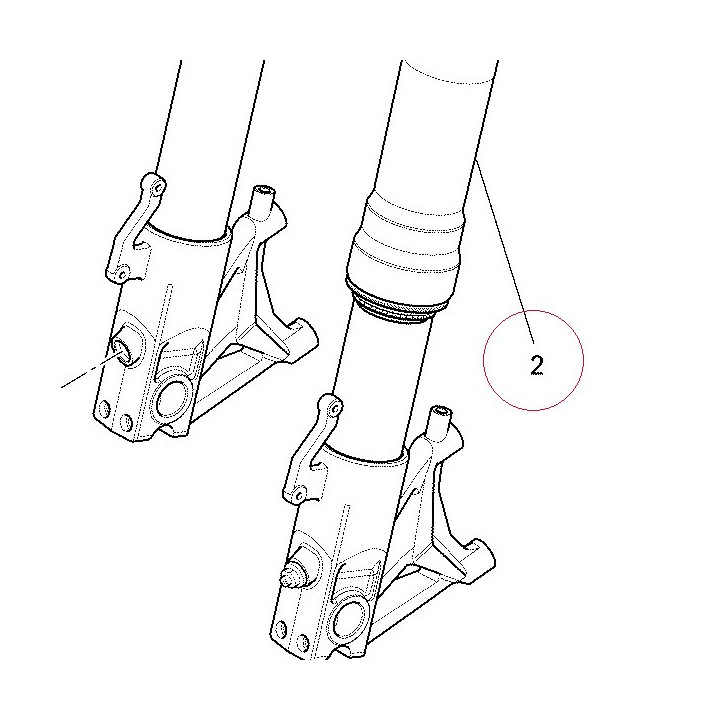 Fork leg assembly, left 34520251A