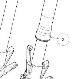Fork leg assembly, left 34520343A