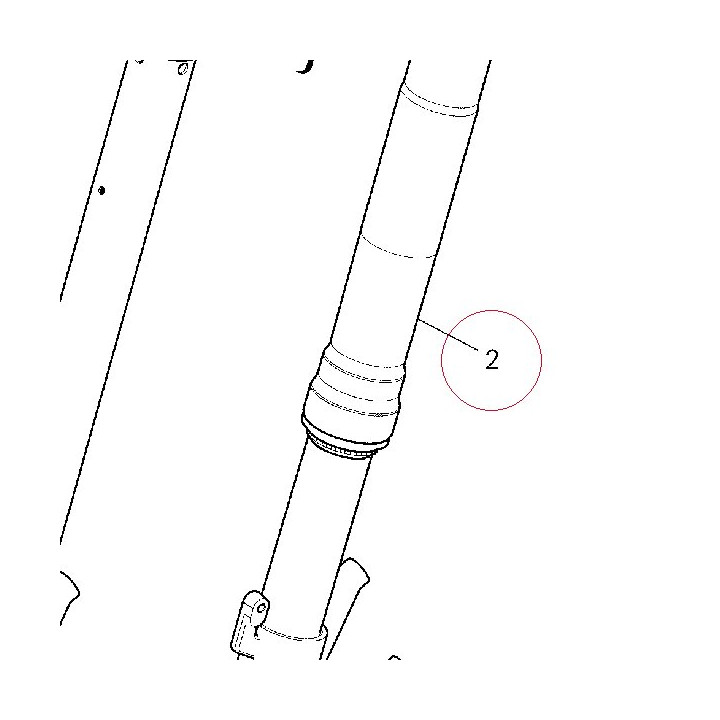 Fork leg assembly, left 34520361A