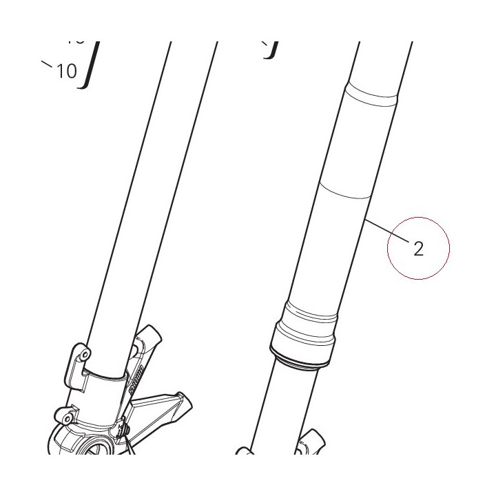 Left fork leg assembly 34520371A