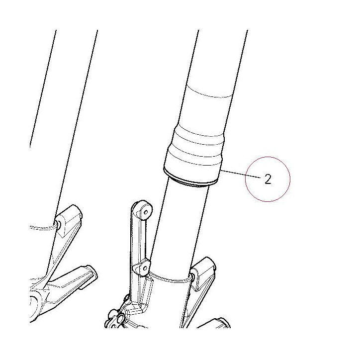 Fork leg assembly, left 34520393A
