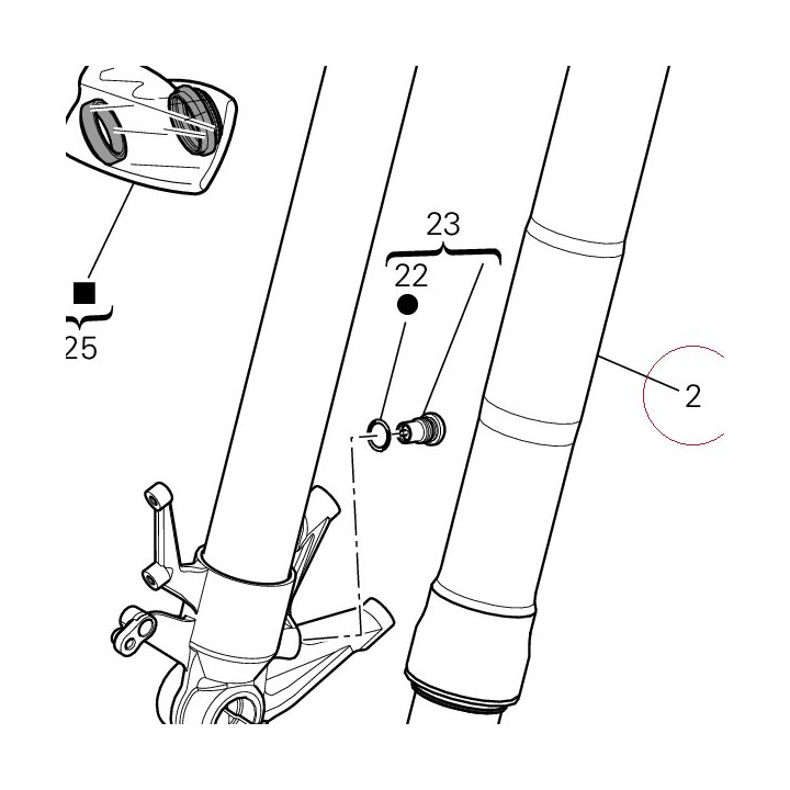 Left fork leg assembly 34520401D