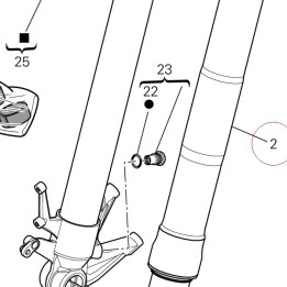 Left fork leg assembly 34520402D