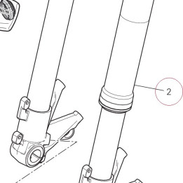 Fork leg assembly, left 34520431B