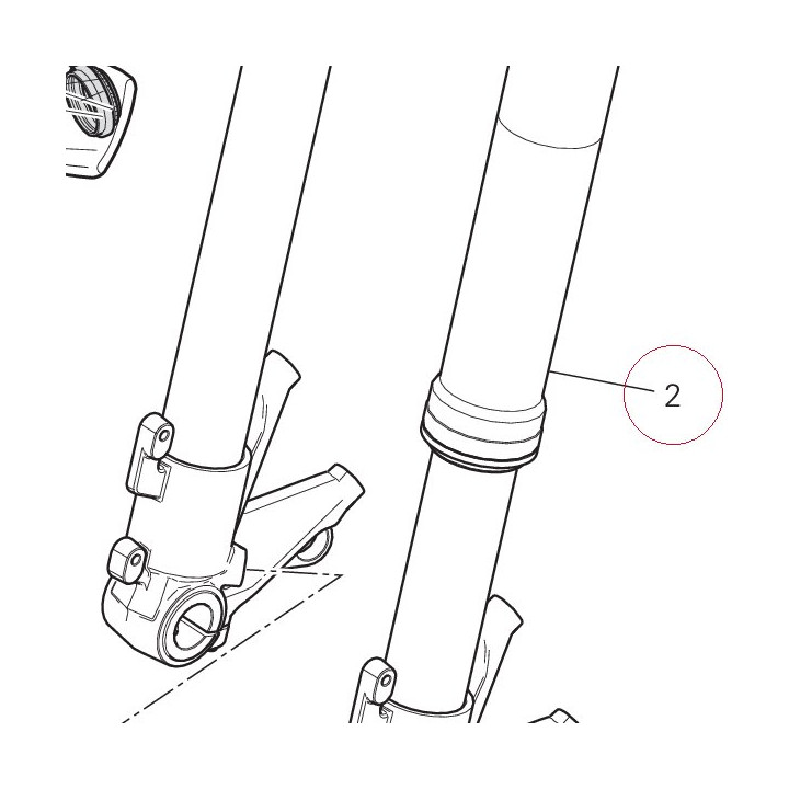 Fork leg assembly, left 34520431B