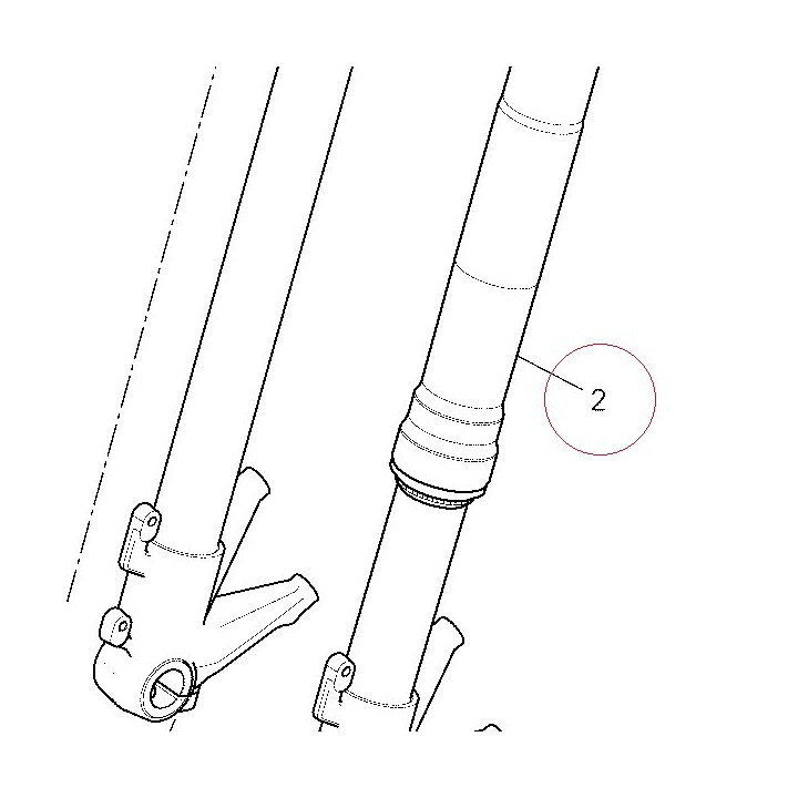 Fork leg assembly, left 34520461A