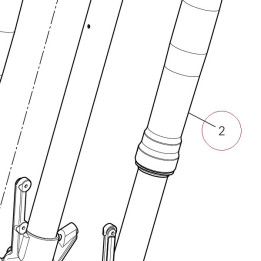 Left fork leg assembly 34520501A