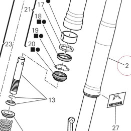 Left fork leg assembly 34520531C
