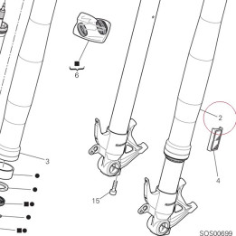 Left fork leg assembly 34520561B