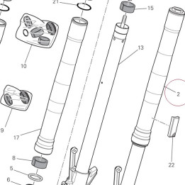 Left fork leg assembly 34520571B
