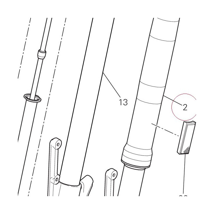 Left fork leg assembly 34520581B