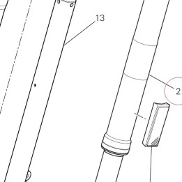 Left fork leg assembly 34520661C