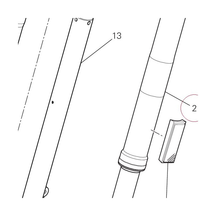 Left fork leg assembly 34520661C