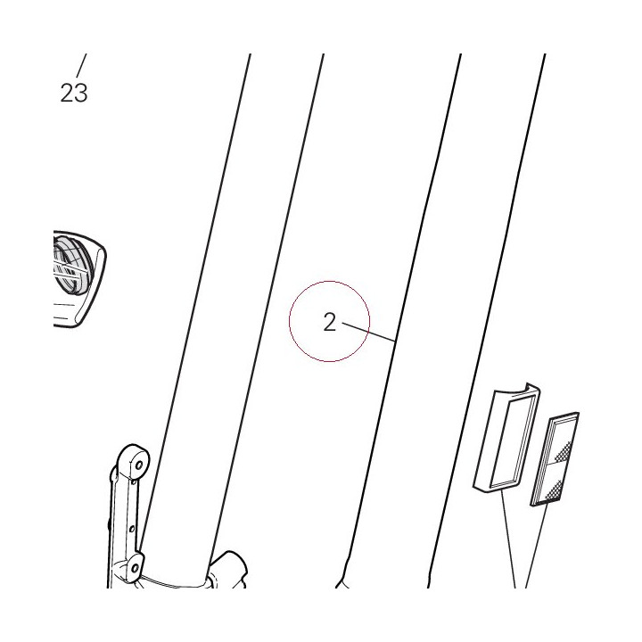 Fork leg assembly, left 34520692A
