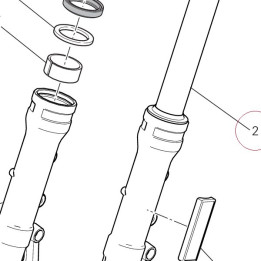 Left fork leg assembly 34520781A
