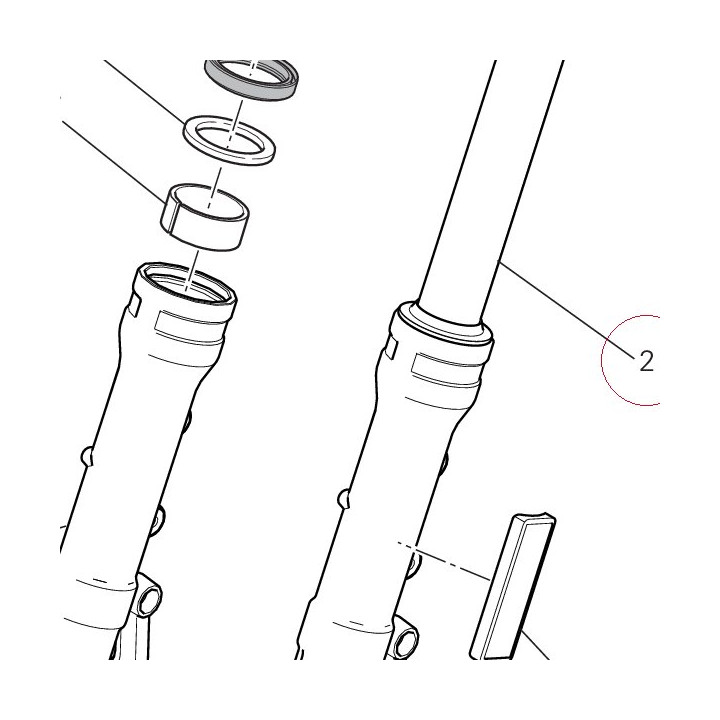 Left fork leg assembly 34520781A