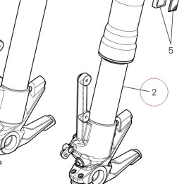 Fork leg assembly, left 34520811A