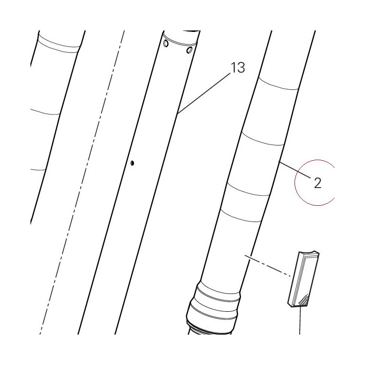 Left fork leg assembly 34520901A