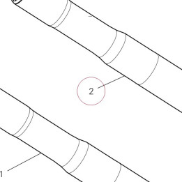 Fork leg assembly, left 34520962A