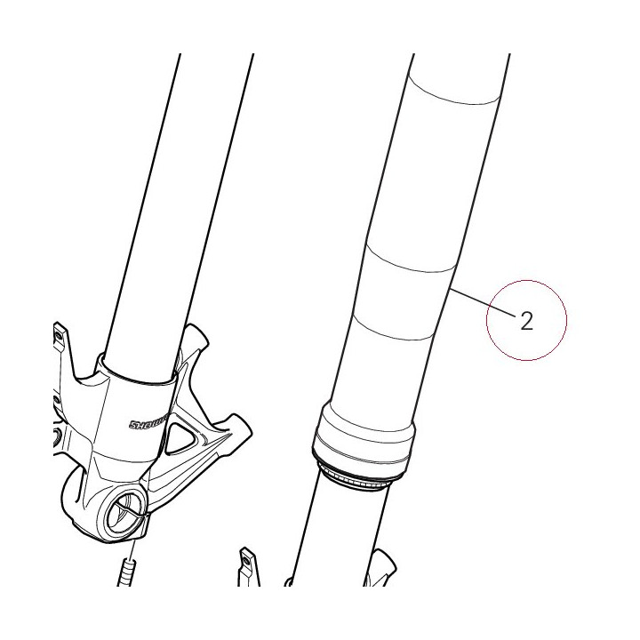 Left fork leg assembly 34521171A