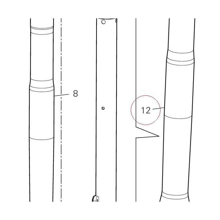 Left fork leg assembly 34521214A