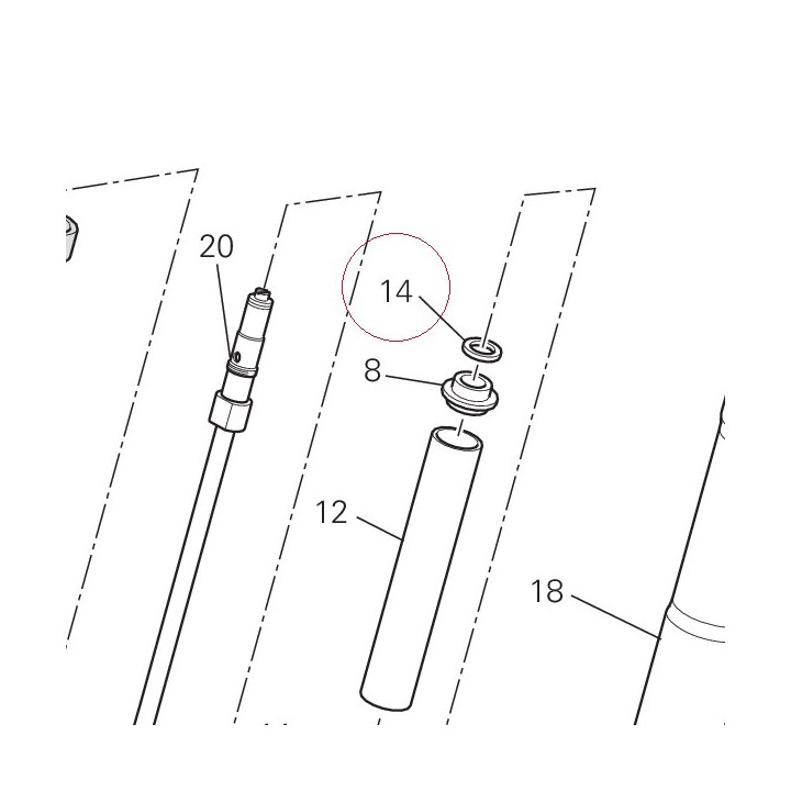 Guide, fork spring 34910651A