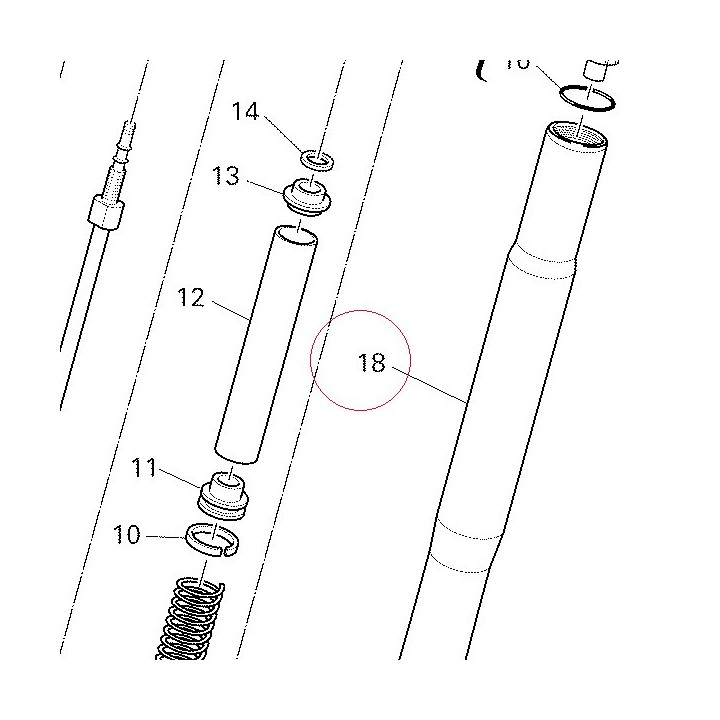 Fork outer tube 34911111A