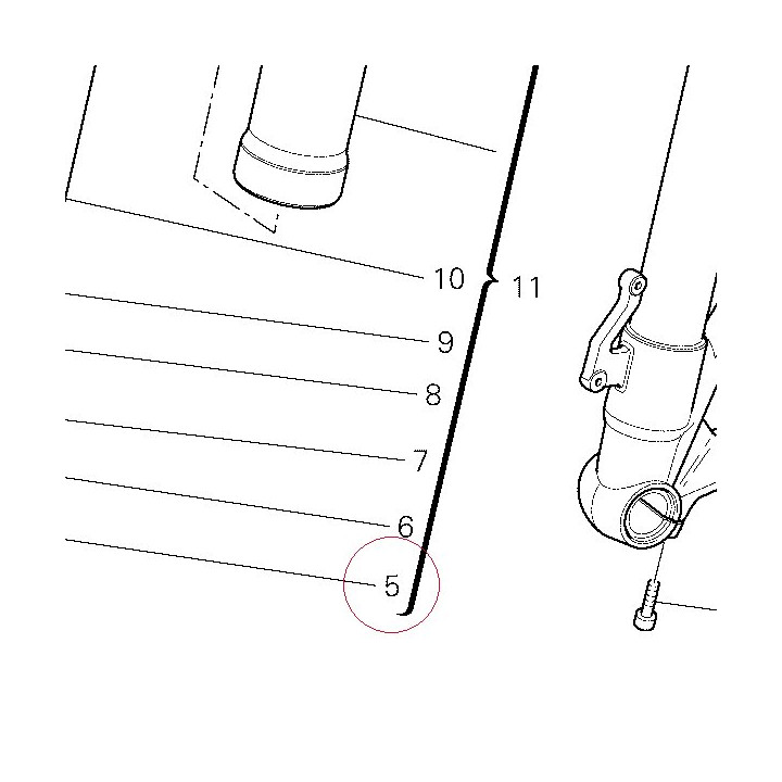Seal, dust front fork 34911481A