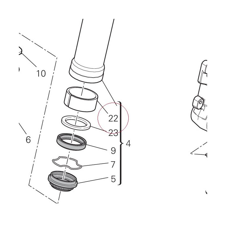 Bushing-front fork, slide 34911511A