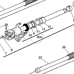 Complete right slider 34912021A