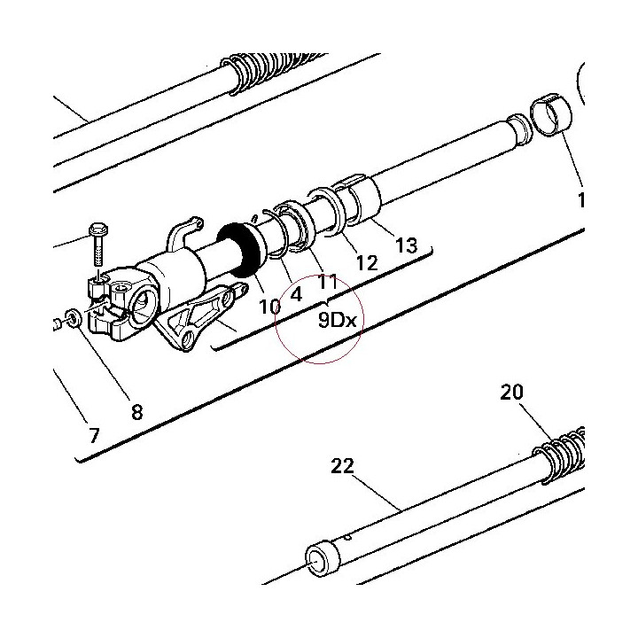 Complete right slider 34912021A