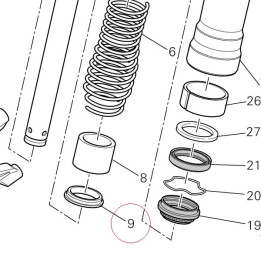 Bushing-front fork, slide 34912201A