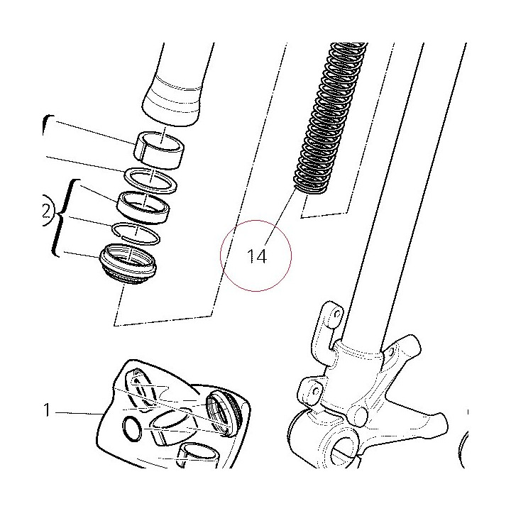 Left fork spring 34912341A