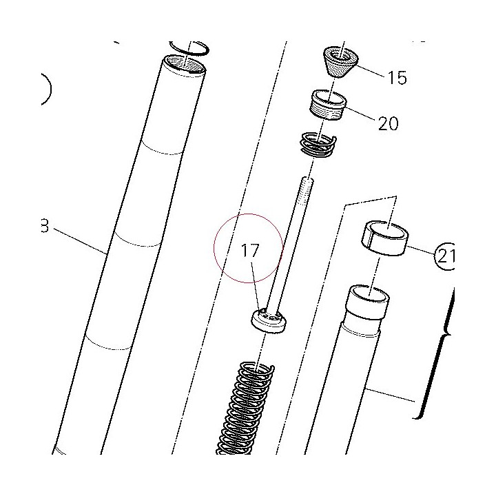 Cylinder-set-fork, left 34912371A